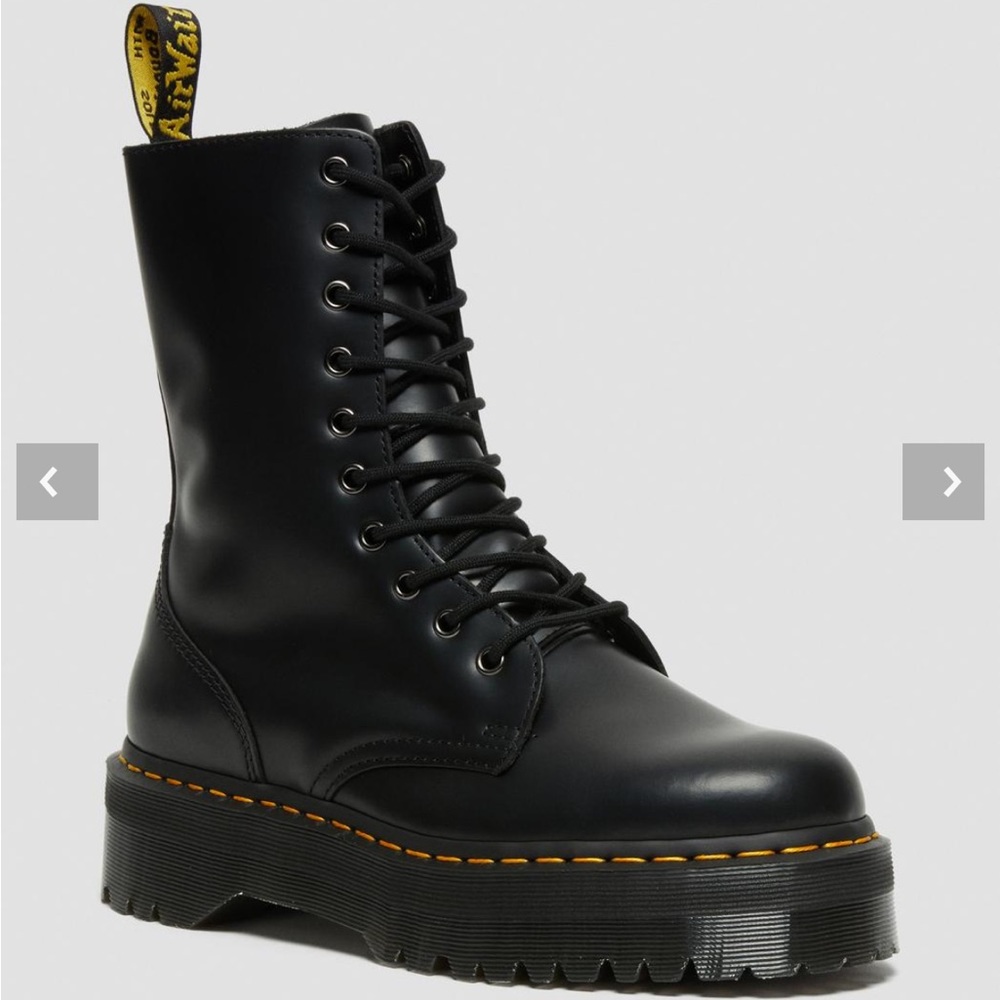 Dr. Martens JADON HI BOOT SMOOTH LEATHER PLATFORMS Black